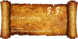 Zilzer Zilia névjegykártya